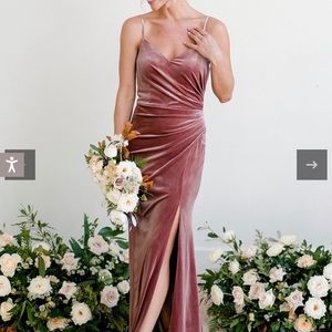 NWT Rory Terracotta Velvet Dress